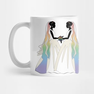 Lesbian Pride Ballgown Rainbow Brides Mug